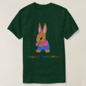 Vaag dreigend konijn t-shirt (Design voorkant)