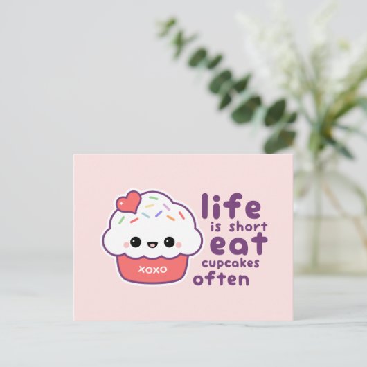 Vaak at Cupcakes Briefkaart (Staand voorkant)