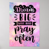 Vaak droomgrote arbeid Harde Praag Poster (Voorkant)