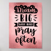 Vaak droomgrote arbeid Harde Praag Poster (Voorkant)