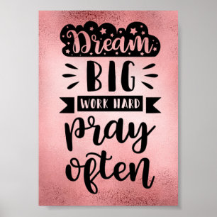 Vaak droomgrote arbeid Harde Praag Poster