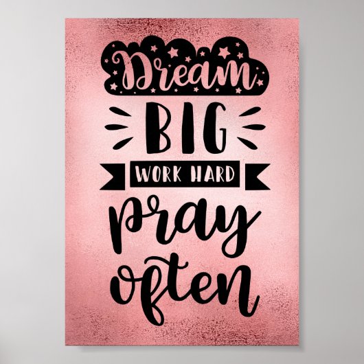 Vaak droomgrote arbeid Harde Praag Poster (Voorkant)