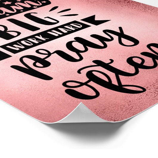 Vaak droomgrote arbeid Harde Praag Poster (Hoek)