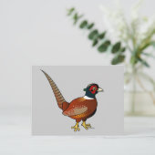 Vaak fazant briefkaart (Staand voorkant)