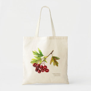Vaak Hawthorn botanische kunstbeschilderde waterve Tote Bag