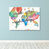 Vaak, Kaart de ander altijd met Citaat Canvas Afdruk (Insitu (Houten vloer))