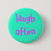 vaak lachen ronde button 5,7 cm (Voorkant)