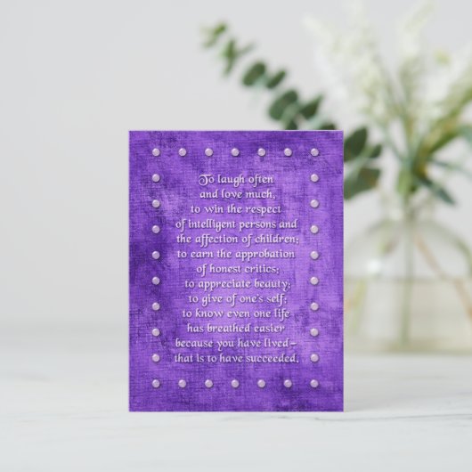 Vaak lachen, veel liefde... briefkaart. briefkaart (Staand voorkant)