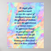 Vaak lachen, veel liefde... Poster afdrukken (Voorkant)