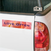 Vaak LIEFDE bumperstickers Roze Roos Bloem (Op Truck)