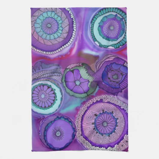 Vaak Paarse keukenhanddoek (Verticaal)