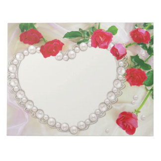 Vaak Rozen en harten bruiloft Notitieblok