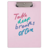 Vaak sterftegevallen - inspirerend kalmeren Po Klembord (Voorkant)