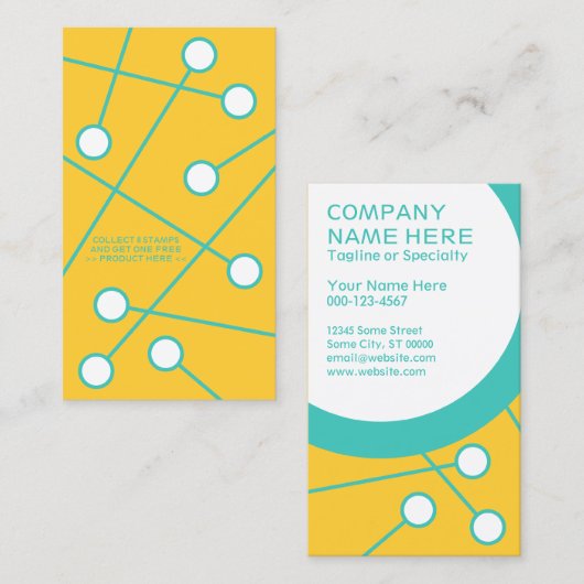 vaak terugkerende koperskaart klantenkaartje (Voorkant / Achterkant)