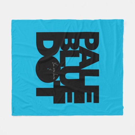 Vaal blauw fleece deken (Voorkant (Horizontaal))