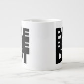 Vaal blauw grote koffiekop (Voorkant)