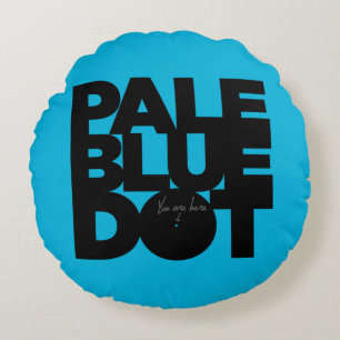 Vaal blauw rond kussen