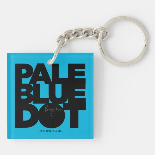 Vaal blauw sleutelhanger (Achterkant)