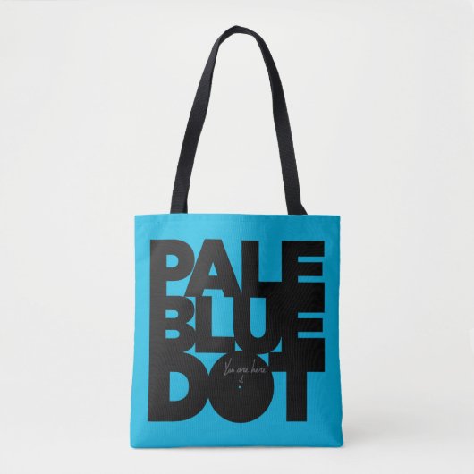 Vaal blauw tote bag (Voorkant)