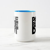 Vaal blauw tweekleurige koffiemok (Center)