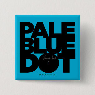 Vaal blauw vierkante button 5,1 cm