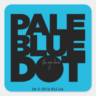 Vaal blauw vierkante sticker