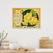  vaalkarbonadekunst, muskaatdruiven poster (Keuken)