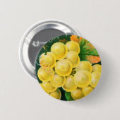 vaalkarbonadekunst, muskaatdruiven ronde button 5,7 cm (Voorkant /achterkant)