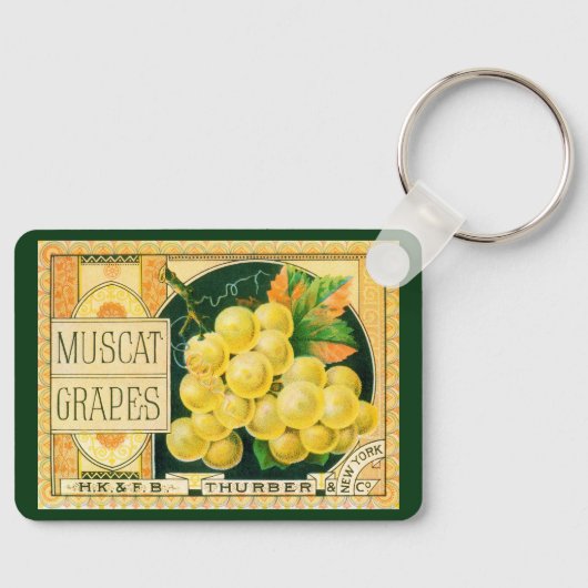  vaalkarbonadekunst, muskaatdruiven sleutelhanger (Voorkant)