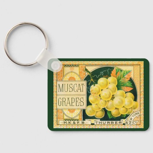  vaalkarbonadekunst, muskaatdruiven sleutelhanger (Achterkant)