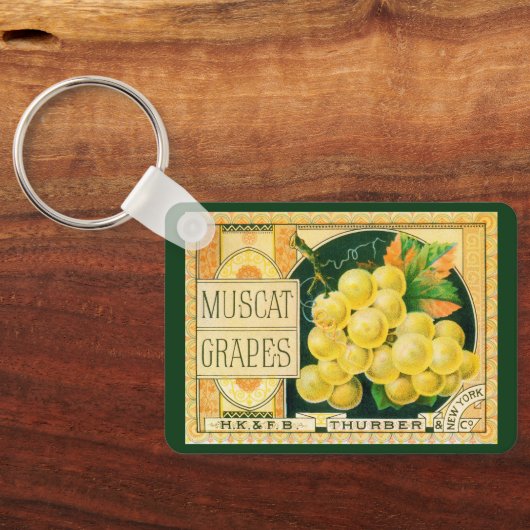 vaalkarbonadekunst, muskaatdruiven sleutelhanger (Achterkant)