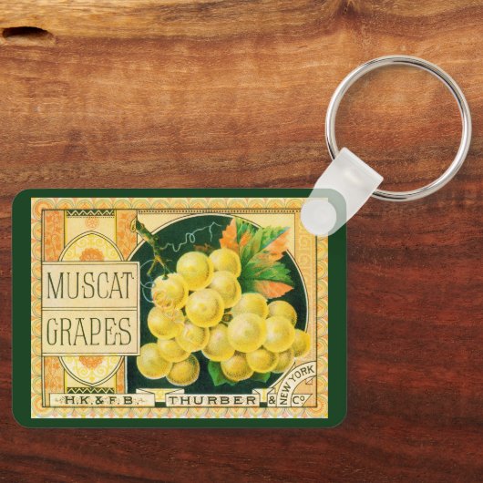 vaalkarbonadekunst, muskaatdruiven sleutelhanger (Voorkant)