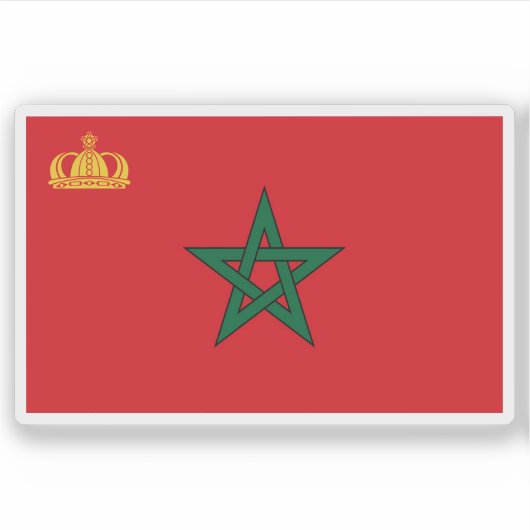 Vaandrig van Marokko Sticker (Voorkant)