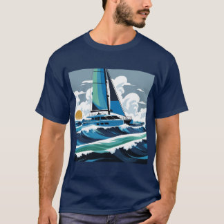 Vaar de golven met een catamaran! t-shirt