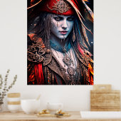 Vaar de Hoge Zeeen van Emotie met Onze Pirate Meis Poster (Keuken)