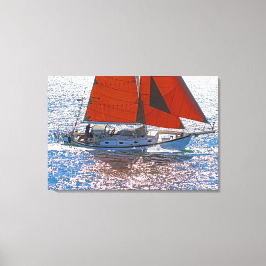 VAAR DE ZEEEN 24x36 Canvas Afdruk (Voorkant)
