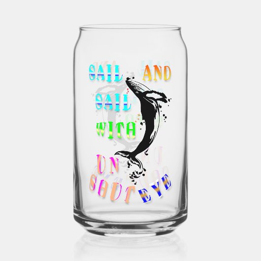 Vaar en vaar met een open oog blikvorm glas (Voorkant)