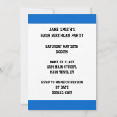 Vaar je een weg naar 50 Invite Kaart (Achterkant)