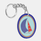Vaar met de Zeeen laserboot Sleutelhanger (Voorkant Links)