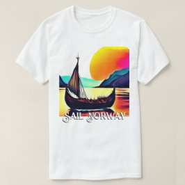 Vaar Noorwegen met Vikingschip T-shirt