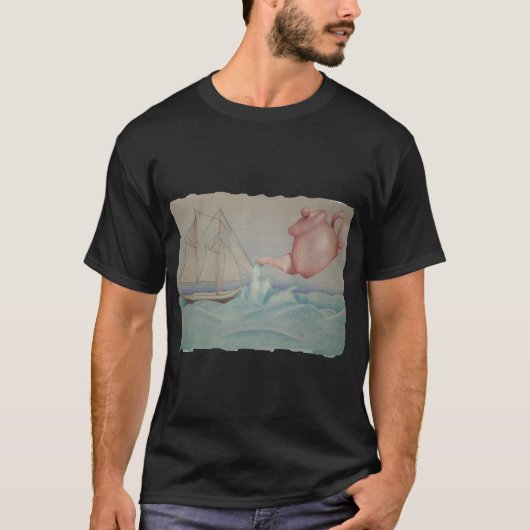 Vaar op een oceaan van thee t-shirt (Voorkant)