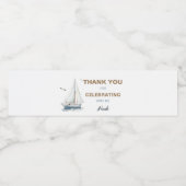 Vaar over zeilboot Nautische waterfles Label Etiket (Enkel label)