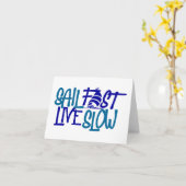 Vaar snel Live Slow nautisch Kaart (Gele Bloem)