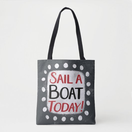 Vaar vandaag een boot Canvas tas (Voorkant)
