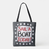 Vaar vandaag een boot Canvas tas (Achterkant)
