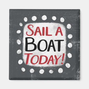 Vaar vandaag een boot met koelkastmagneet magneet