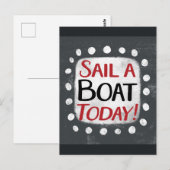 Vaar vandaag met een boot Briefkaart (Voorkant / Achterkant)