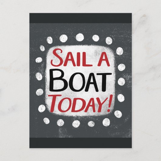 Vaar vandaag met een boot Briefkaart (Voorkant)