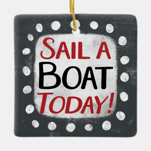 Vaar vandaag met een boot Ornament (Voorkant)