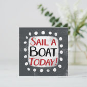Vaar vandaag met een boot Wenskaart Kaart (Staand voorkant)